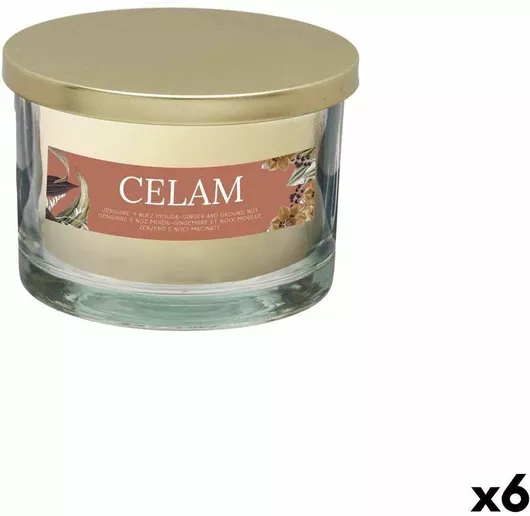 Αρωματικό Κερί Acorde σε Βάζο με Άρωμα Καρύδα 400gr 6τμχ Πορτοκαλί