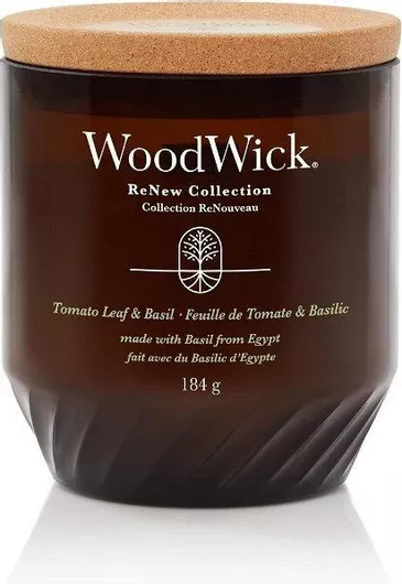Αρωματικό Κερί WoodWick με Άρωμα Renew Tomato Leaf & Basil 184gr
