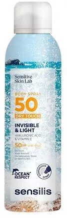 Sensilis Invisible & Light Dry Touch Αντηλιακή Κρέμα για το Σώμα SPF50+ σε Spray 200ml