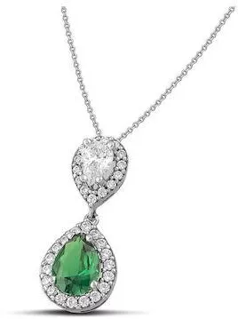 Γυναικείο Κολιέ Themelidis Jewels Ροζέτα από Λευκόχρυσο 14Κ με Ζιργκόν