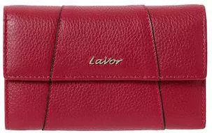 Γυναικείο Πορτοφόλι Lavor από Δέρμα Μεγάλο Κόκκινο