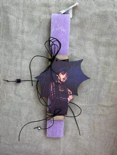 Πασχαλινή Λαμπάδα Aromance Αρωματική & Χειροποίητη Πλακέ Μοβ