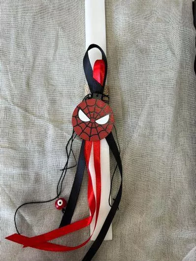 Πασχαλινή Λαμπάδα Aromance Αρωματική & Χειροποίητη Πλακέ Λευκό