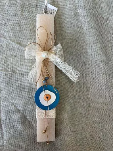 Πασχαλινή Λαμπάδα Aromance Αρωματική & Χειροποίητη Πλακέ Μπεζ