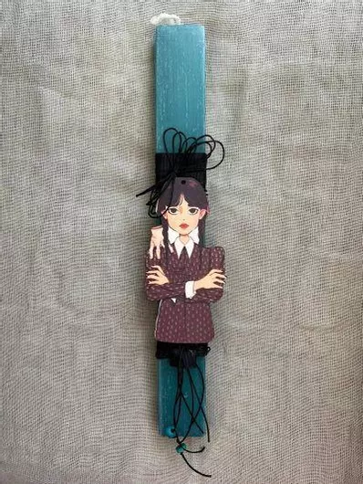 Πασχαλινή Λαμπάδα Aromance Αρωματική & Χειροποίητη Πλακέ Μπλε