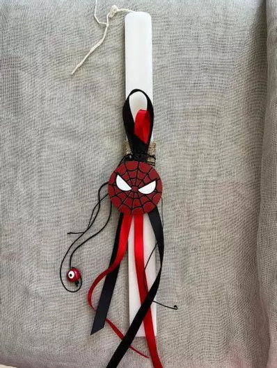 Πασχαλινή Λαμπάδα Aromance Αρωματική & Χειροποίητη Πλακέ Λευκό