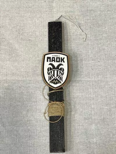 Πασχαλινή Λαμπάδα Aromance Αρωματική & Χειροποίητη Πλακέ Μαύρο