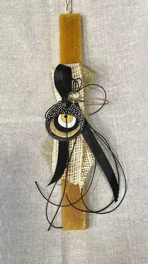 Πασχαλινή Λαμπάδα Aromance Αρωματική & Χειροποίητη Πλακέ Κίτρινο