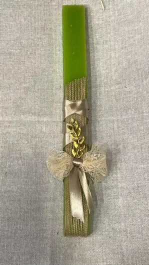 Πασχαλινή Λαμπάδα Aromance Αρωματική & Χειροποίητη Πλακέ Πράσινο