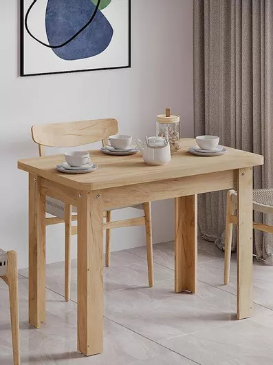 Τραπέζι Pakoworld Celeste 184-000098 Κουζίνας από Μοριοσανίδα 100x60x73.5cm Oak