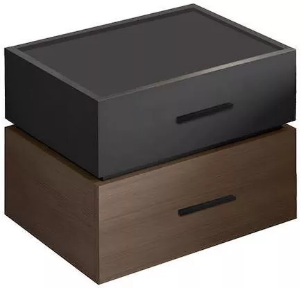 Κομοδίνο Pakoworld Sonlen 072-000104 Μοριοσανίδα 60x40x44.5cm Καφέ/Ανθρακί