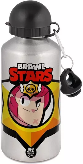 Σχολικό Παγούρι Θερμός Brawl Stars Colt Αλουμινίου με Καλαμάκι 500ml Ασημί