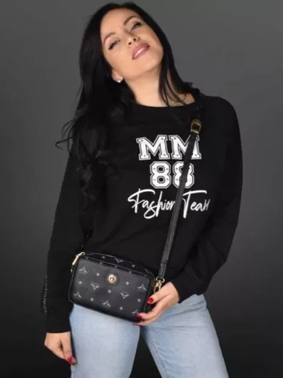 Γυναικεία Τσάντα Χειρός/Χιαστί La tour Eiffel από Δερματίνη Μαύρο