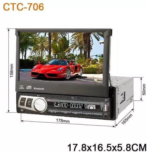 Ηχοσύστημα Αυτοκινήτου MY-706 Universal Bluetooth/USB/Radio/SD Card με Οθόνη 7"