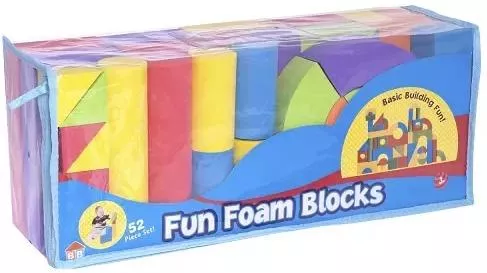 Τουβλάκια M4942 Fun Foam Blocks 5cm για 3+ Ετών Σετ 52τμχ