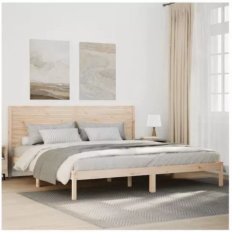 Κρεβάτι vidaXL Διπλό Χωρίς Στρώμα Μασίφ Ξύλο 220x180cm Καφέ