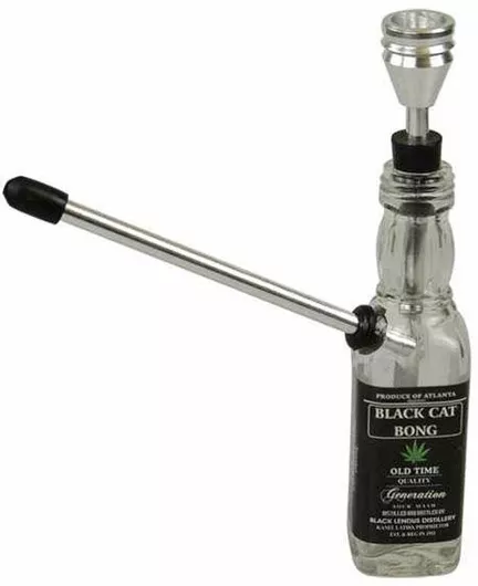Bong Black Leaf Γυάλινο Black Cat 32mm