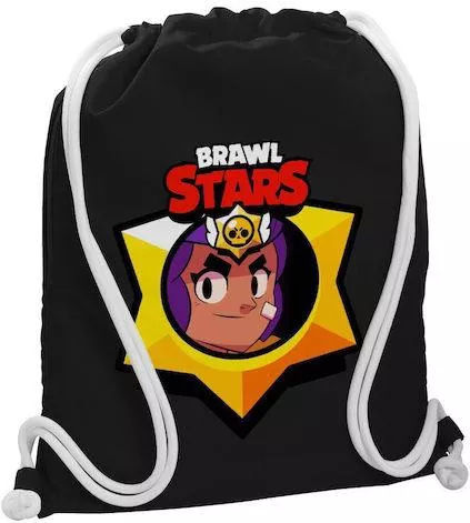 Παιδική Τσάντα Πλάτης Brawl Stars Colt Πουγκί 40x48cm με Τσέπη Μαύρο