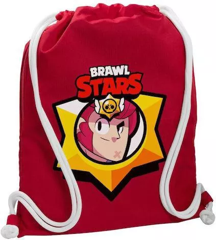Παιδική Τσάντα Πλάτης Brawl Stars Colt Πουγκί 40x48cm με Τσέπη Κόκκινο