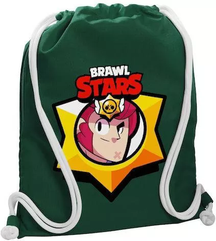 Παιδική Τσάντα Πλάτης Brawl Stars Colt Πουγκί 40x48cm με Τσέπη Πράσινο