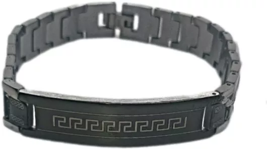 Ανδρική Χειροπέδα Μαΐανδρος από Ατσάλι 18cm Μαύρο