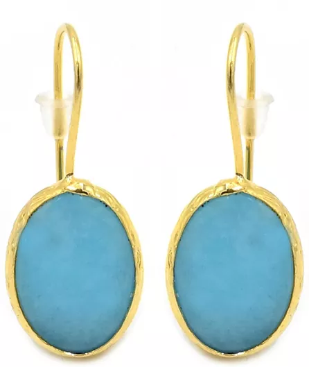 Γυναικεία Σκουλαρίκια Κρεμαστά με Ημιπολύτιμους Λίθους