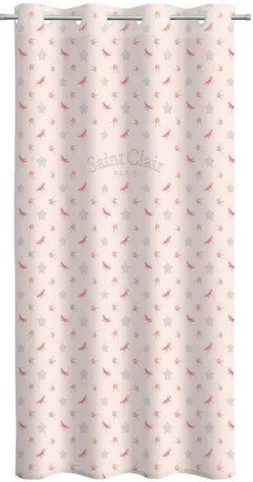 Παιδική Κουρτίνα Saint Clair με Τρουκς 240x160cm Ροζ