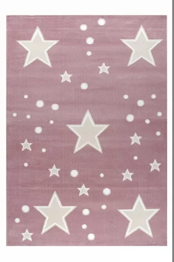 Παιδικό Χαλί Tzikas Carpets 160x230cm Αστέρια Μηχανής Ροζ