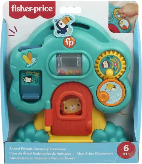 Βρεφικό Παιχνίδι Δραστηριοτήτων Fisher Price Brilliant Basics Animal Friends Discovery Treehouse για 6+ Μηνών