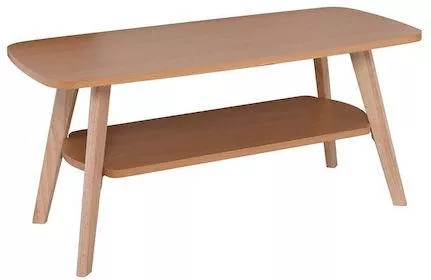 Τραπεζάκι Σαλονιού Woodwell Βασικό Ορθογώνιο MDF 45x100x48cm Μπεζ