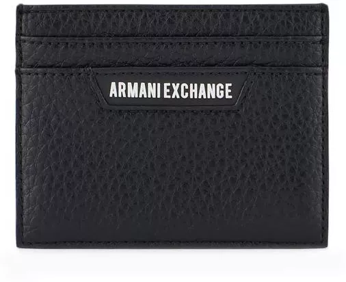 Ανδρικό Πορτοφόλι Armani Exchange 9.5x8cm από Πολυουρεθάνη Μαύρο