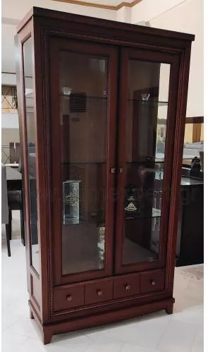 Βιτρίνα Σαλονιού Ακρόπολις Δαπέδου Vintage Wenge 100x41x190cm Καφέ