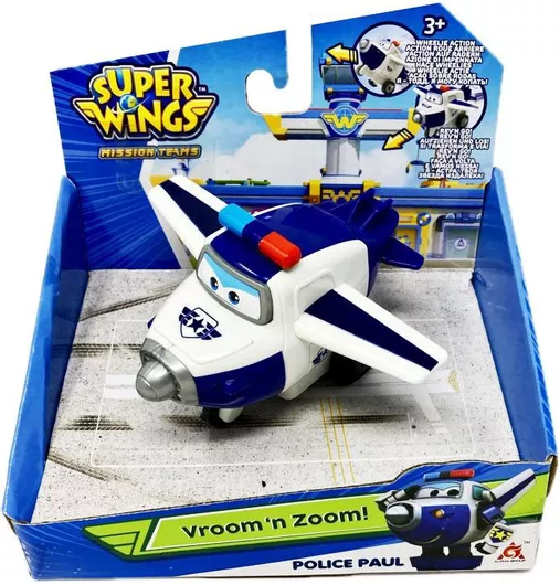 Αεροπλανάκι Alpha Group Super Wings Vroom 'n Zoom Police Paul για 3+ Ετών