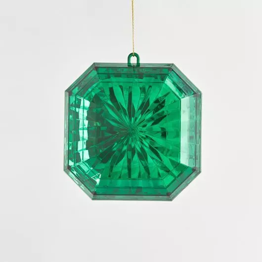 Χριστουγεννιάτικο Στολίδι Διαμάντι 5x13cm Πράσινο