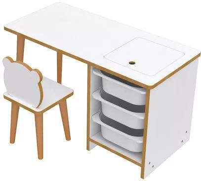 Παιδικό Γραφείο HomeMarkt από Μελαμίνη 90x42x50cm Λευκό