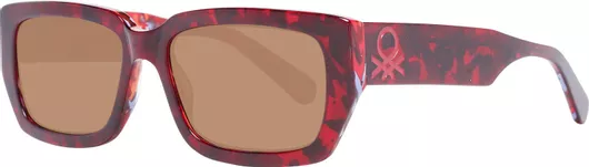 Γυαλιά Ηλίου Ενηλίκων Benetton 55mm Ορθογώνιο Unisex Mixed Κόκκινο