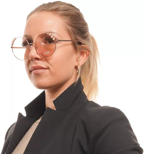 Γυαλιά Ηλίου Ενηλίκων Guess 58mm Στρογγυλό Unisex Μεταλλικά Ροζ χρυσό