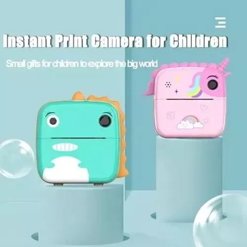 Παιδική Φωτογραφική Μηχανή Unicorn με Θερμικό Χαρτί Ροζ