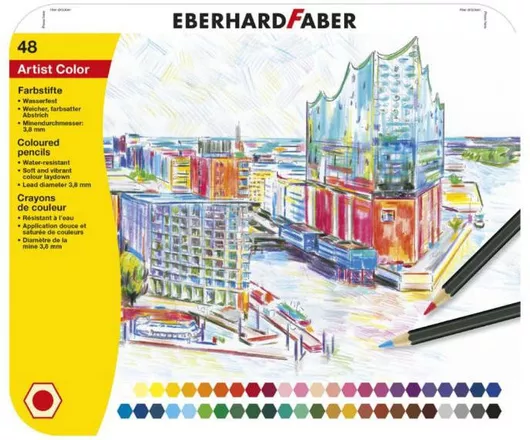 Σετ Ξυλομπογιές Κασετίνα Eberhard Faber 48τμχ Πολύχρωμο