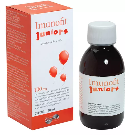 Valens Imunofit Junior 100mg Συμπλήρωμα για την Ενίσχυση του Ανοσοποιητικού 150ml Πράσινο Μήλο