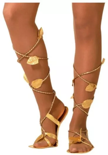 Αποκριάτικο Σανδάλια BigBuy Carnival S1133926 με Φτερά One Size Χρυσό