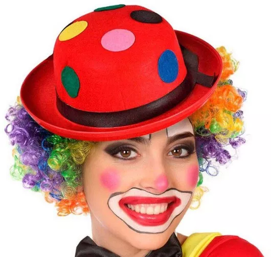 Αποκριάτικο Καπέλο BigBuy Carnival S1122539 Κλόουν Κόκκινο