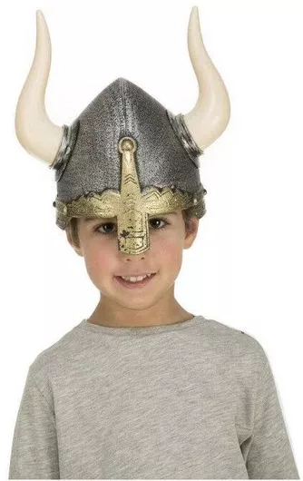 Αποκριάτικο Κράνος My Other Me S8604391 Viking 57cm Ασημί