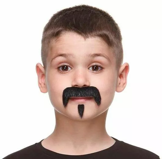 Αποκριάτικο Μουστάκι My Other Me S8608257 με Πηγούνι Μαύρο