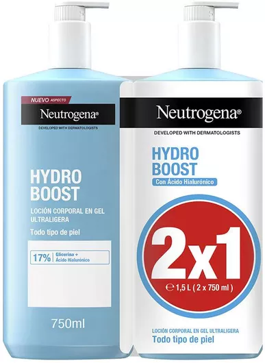 Σετ Περιποίησης Neutrogena Hydro Boost Body Gel Lotion 2τμχ 750ml