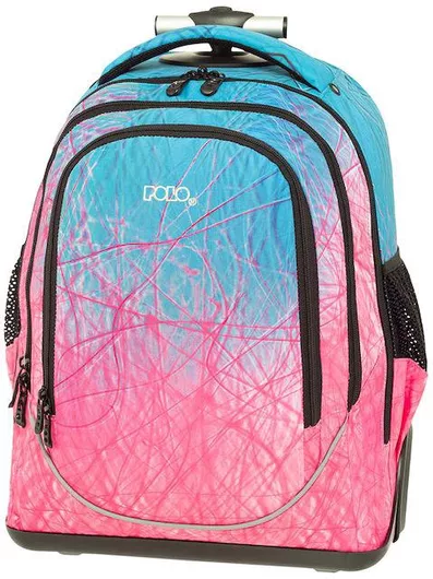 Σχολική Τσάντα Δημοτικού Τρόλεϊ Polo Uplow Pink Ροζ & Γαλάζιο