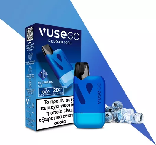 Ηλεκτρονικό Τσιγάρο Vuse Go Vaporizer 1000 Εισπνοών Blueberry Ice 20mg/ml