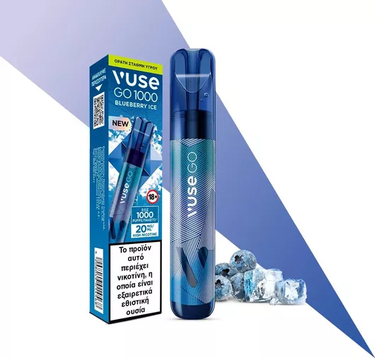 Ηλεκτρονικό Τσιγάρο Vuse Go Disposable Vape Pen 1000 Εισπνοών Blueberry Ice 20mg/ml