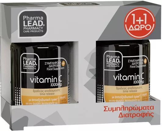 Pharmalead Promo Vitamin C 1000mg για Ενίσχυση του Ανοσοποιητικού Σετ 2τμχ 60 Κάψουλες
