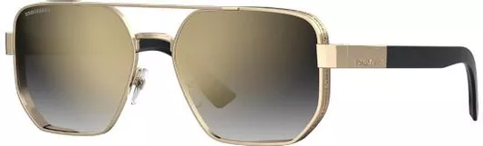 Γυαλιά Ηλίου Dsquared Μεταλλικά Aviator Χρυσό Γκρι Φακό 58mm